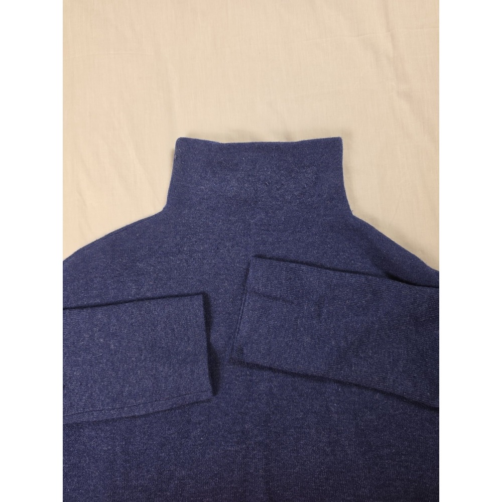 Vince Womens Small Blue Wool Cashmere Turtleneck Pullover Sweater Relaxed Fit